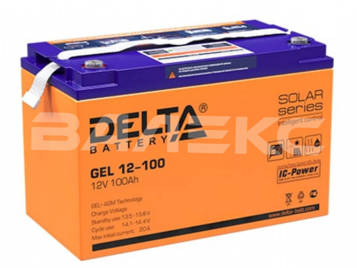 АКБ  Delta_GEL_12-100 12V 100 Ач 333х173х222 фото в интернет-магазине Валекс