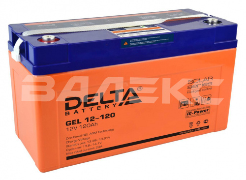 АКБ  Delta_GEL_12-120 12V 120 Ач 406х172х228 фото в интернет-магазине Валекс