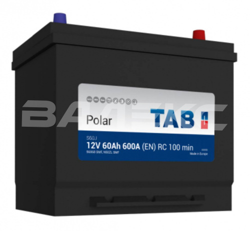 АКБ TAB_Polar_JIS 60 Ач   о/п  D23L  600A фото в интернет-магазине Валекс