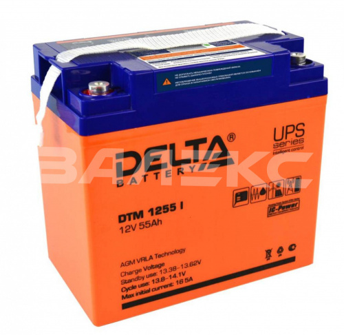 АКБ  Delta_DTM_1255L 12V 55 Ач 239х132х210 фото в интернет-магазине Валекс