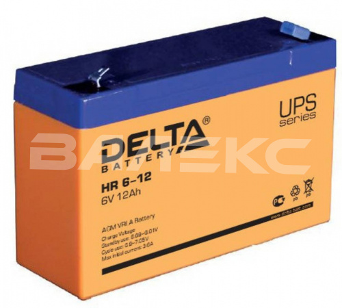 АКБ  Delta_HR_6-12 6V  12 Ач  151х50х94 фото в интернет-магазине Валекс