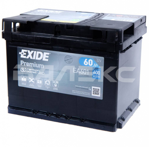 АКБ EXIDE_PREMIUM 60 Ач прямая п. 600 А фото в интернет-магазине Валекс