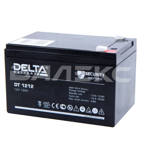 АКБ  Delta_DT_1212  12V  12 Ач  151х98х95 фото в интернет-магазине Валекс
